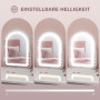 Sminkspegel med LED-belysning – 3 ljuslägen, 360° rotation