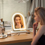 Sminkspegel med LED-belysning – 3 ljuslägen, 360° rotation