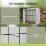 Växthus med Roll-up Dörr Nätfönster Vit 200 x 76 x 170/150 cm