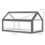 Mini Växthus med Ventilationshål 90 x 52 x 49,5 cm, Grå