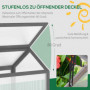 Mini Växthus med Ventilationshål 90 x 52 x 49,5 cm, Grå