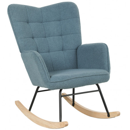 Gungstol Retro Teddy Fleece Ljusblå 92 x 71x 101 cm