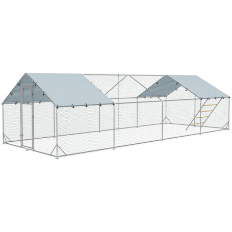 Stor Hönsgård 24 m² – Robust och Väderskyddad 800 x 300 x 195 cm