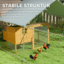 Stor Hönsgård 24 m² – Robust och Väderskyddad 800 x 300 x 195 cm