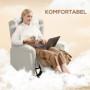 Relax Fåtölj med Fotstöd och160° Lutning Beige Linne