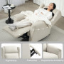 Relax Fåtölj med Fotstöd och160° Lutning Beige Linne