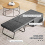 Hopfällbar Gästsäng med Madrass 190 x 69 x 38,5 cm, grå