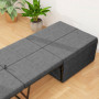Hopfällbar Gästsäng med Madrass 190 x 69 x 38,5 cm, grå