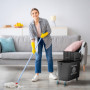 Svabbvagn med Moppress 20L Svart 63 x 27 x 67 cm