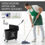 Svabbvagn med Moppress 20L Svart 63 x 27 x 67 cm