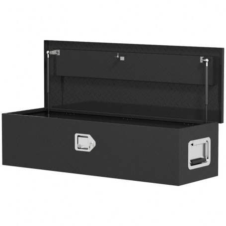 Utrustningslåda Aluminium med Lås, Bärhandtag  Svart 99 x 33 x 35,5 cm