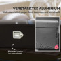 Utrustningslåda Aluminium med Lås, Bärhandtag  Svart 99 x 33 x 35,5 cm