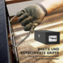 Utrustningslåda Aluminium med Lås, Bärhandtag  Svart 99 x 33 x 35,5 cm