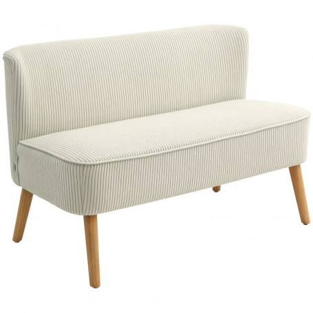 Loungesoffa 2-sits Elegant Scandi-design Manchester krämvit 117 x 56,5 x 77 cm