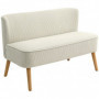 Loungesoffa 2-sits Elegant Scandi-design Manchester krämvit 117 x 56,5 x 77 cm