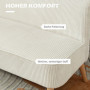 Loungesoffa 2-sits Elegant Scandi-design Manchester krämvit 117 x 56,5 x 77 cm