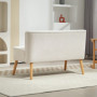 Loungesoffa 2-sits Elegant Scandi-design Manchester krämvit 117 x 56,5 x 77 cm