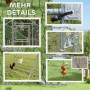 Stor hönsgård 12 m² – Robust och väderskyddad 300 x 400 x 195 cm