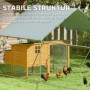 Stor hönsgård 12 m² – Robust och väderskyddad 300 x 400 x 195 cm