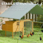 Stor hönsgård 18 m² – Robust och väderskyddad 300 x 600 x 195 cm