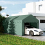 Bärbar Garagetält 3 x 6 m, 2 Ingångar Mörkgrön