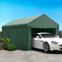 Bärbar Garagetält 3 x 6 m, 2 Ingångar Mörkgrön