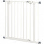 Justerbar Säkerhetsgrind för Husdjur Utan Borrning 68 x 77 cm Metall Vit