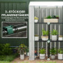 Växthus 3 Hyllor Roll-up Dörr 100 x 40 x 150 cm, vit