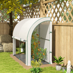Vägg Växthus 300 x 80 x 157 cm, vit