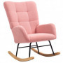 Gungstol Mysigt Teddy Fleece Tjock Stoppning Halkfri Rosa