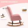 Gungstol Mysigt Teddy Fleece Tjock Stoppning Halkfri Rosa