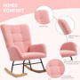 Gungstol Mysigt Teddy Fleece Tjock Stoppning Halkfri Rosa