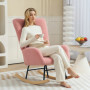 Gungstol Mysigt Teddy Fleece Tjock Stoppning Halkfri Rosa