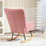 Gungstol Mysigt Teddy Fleece Tjock Stoppning Halkfri Rosa