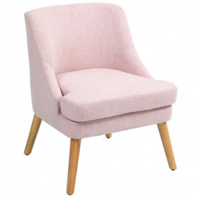 Fåtölj Modern Design Rosa med Ek Ben