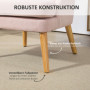 Fåtölj Modern Design Rosa med Ek Ben