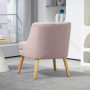Fåtölj Modern Design Rosa med Ek Ben
