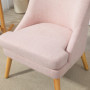 Fåtölj Modern Design Rosa med Ek Ben