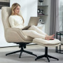 Realx Fåtölj med Pall Manchester Beige