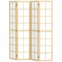 Skärmvägg Rumsavdelare Fristående 160 x 170 cm Naturligt trä / Vit