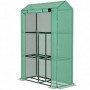 Växthus 3 Hyllor Roll-up Dörr 100 x 40 x 150 cm, Grön
