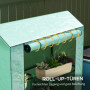 Växthus 3 Hyllor Roll-up Dörr 100 x 40 x 150 cm, Grön