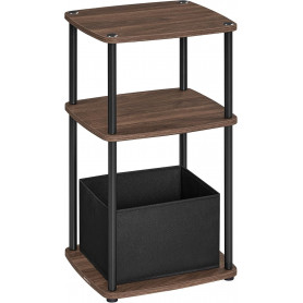 Sidobord med 3 Hyllplan, Tyglåda 30 x 34 x 58 cm Brun