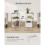 Sidobord med 3 Hyllplan, Tyglåda 30 x 34 x 58 cm Beige