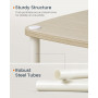 Sidobord med 3 Hyllplan, Tyglåda 30 x 34 x 58 cm Beige
