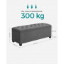 Sittbänk med förvaringsutrymme 110 x 40 x 40 cm max belastning 300 ...