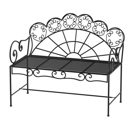 Trädgårdsbänk 2-sits Vintage Design Metall 107 x 55,5 x 90,5 cm
