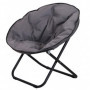 Campingstol Rund Trädgårdsstol Hopfällbar 80 x 80 x 75 cm Grå