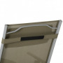 Justerbar Solstol med Kudde Metall och Tyg Khaki 137 x 63,5 x 100,5 cm