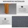 Solsäng med kudde Justerbart Ryggstöd Svart Träram 182 x 64 cm